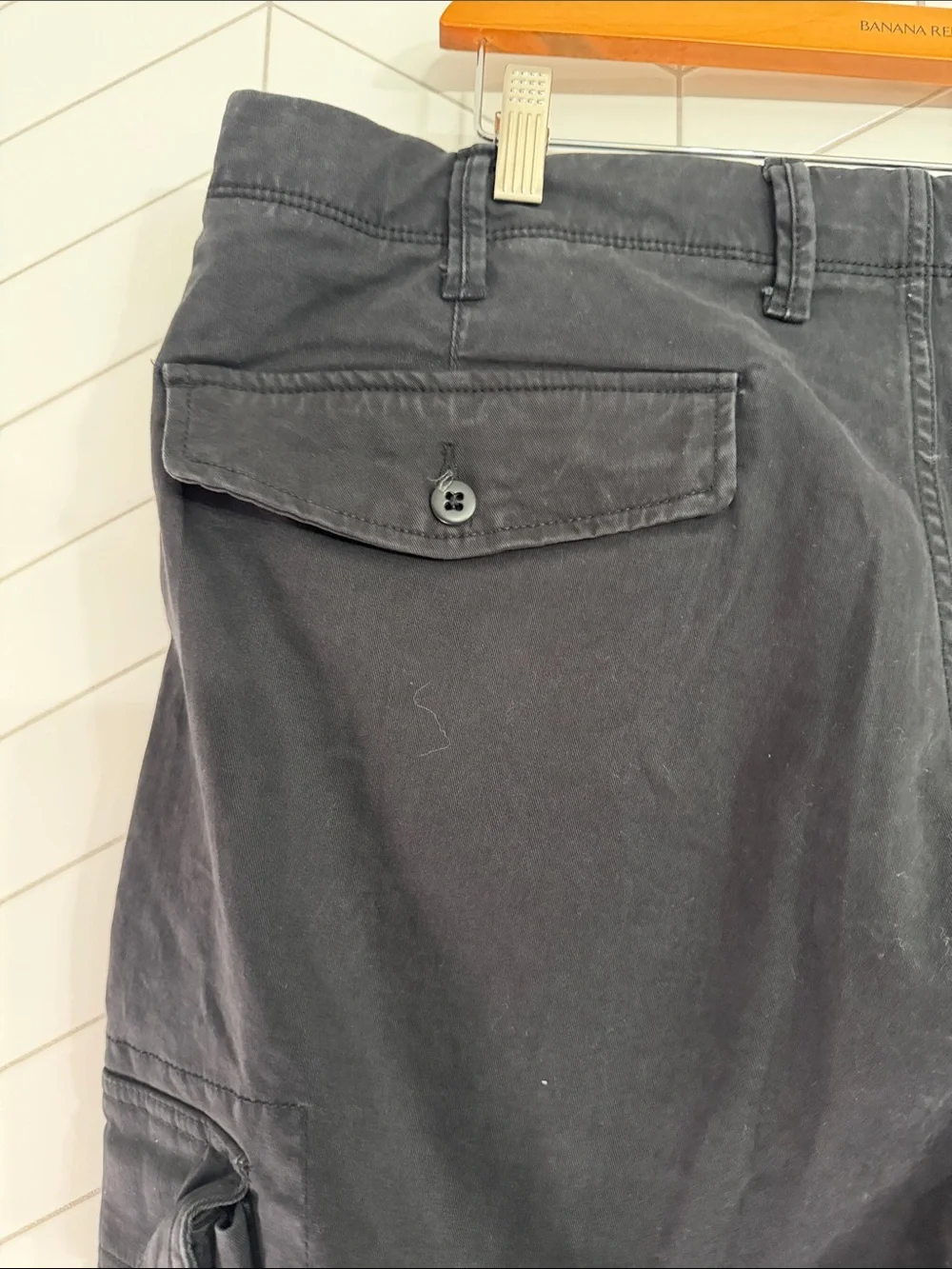 GAP Essential Straight Black Men's Cargo Pants with 38/30